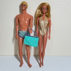 Malibu Barbie and Ken Doll Set with Swimsuit and Accessories